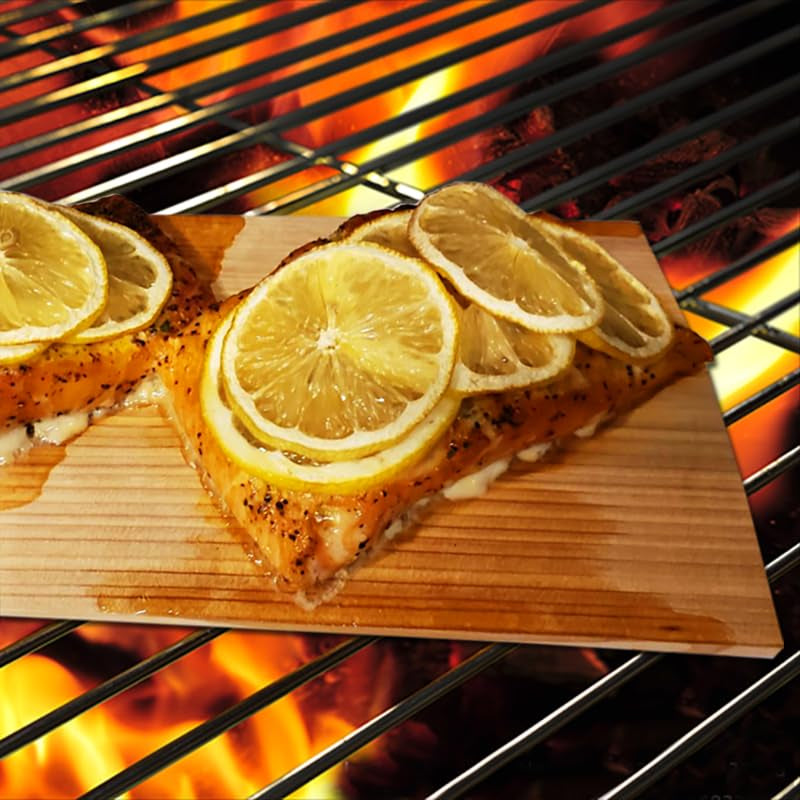 12 PK. Cedar Planks for Grilling Salmon.11X 5.5 Better Smoking. Add Best Smoky Flavor to Salmon. Veggies. Restaurant Quantity - Image 7