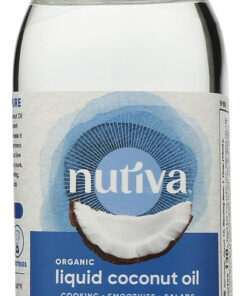 Nutiva Organic Liquid Fractionated Coconut Oil. 8 Oz. USDA Organic. Non-Gmo. Vegan. Keto. Paleo. Use for Cooking or Moisturizer for Skin. Massage and Hair