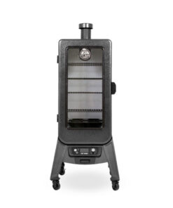 3-Series Vertical Silver Hammertone Wood Pellet Smoker