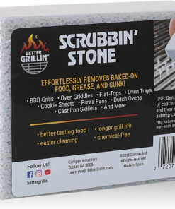 Better Grillin Scrubbin Stone Grill Cleaner-Scouring Brick/Barbecue Grill Brush/Barbecue Cleaner for BBQ. Griddle. Racks
