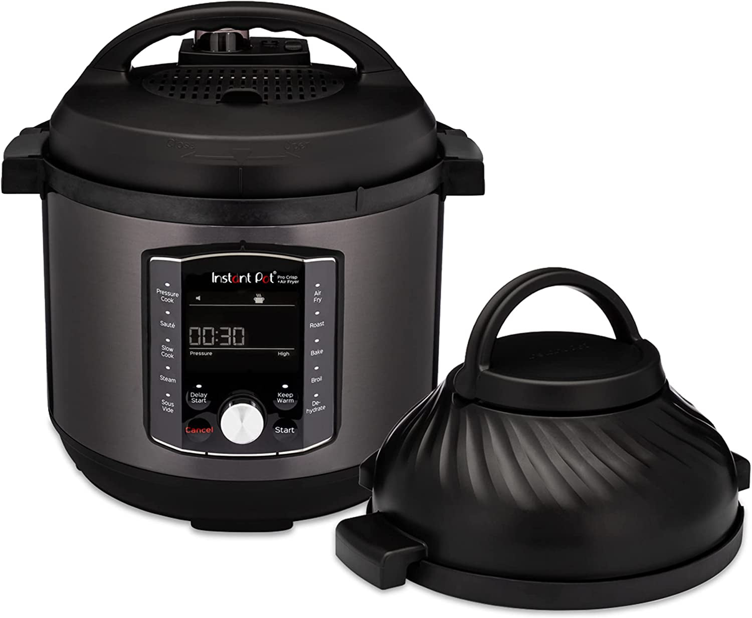 Instant Pot Pro Crisp 11-In-1 Air Fryer and Electric Pressure Cooker Combo with Multicooker Lids That Air Fries. Steams. Slow Cooks. Sautés. Dehydrates. & More. Free App with over 800 Recipes. 8 Quart