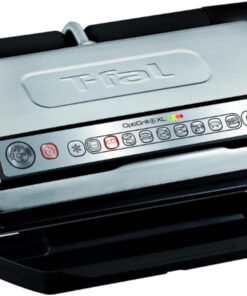 T-Fal Optigrill Stainless Steel XL Electric Grill 6 Servings 9 Intelligent Automatic Cooking Modes 1800 Watts Nonstick Removable Plates. Dishwasher Safe. Indoor. Frozen Food
