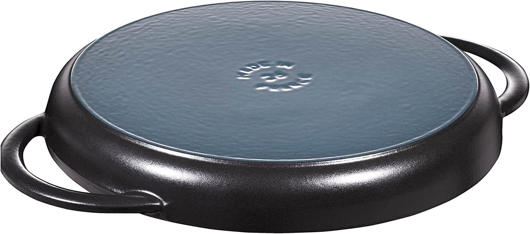 Cast Iron 10-Inch Pure Grill - Black Matte. Made in France - Image 2