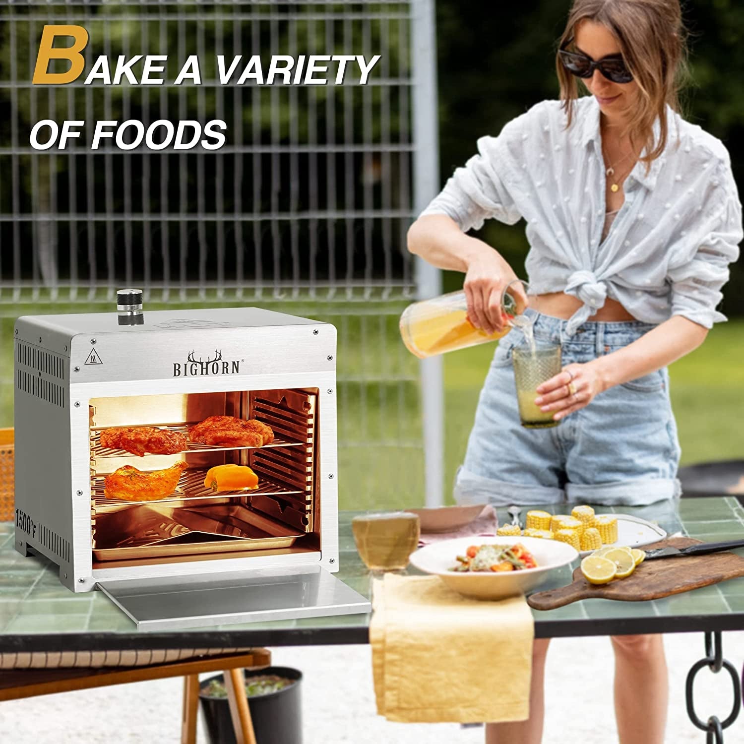 Portable Infrared Broiler Propane Gas Grill. 1500 Degree Stainless Steel Tabletop Quick Cooking Steak Grill for Meat. Seafood. Veggies - Image 5