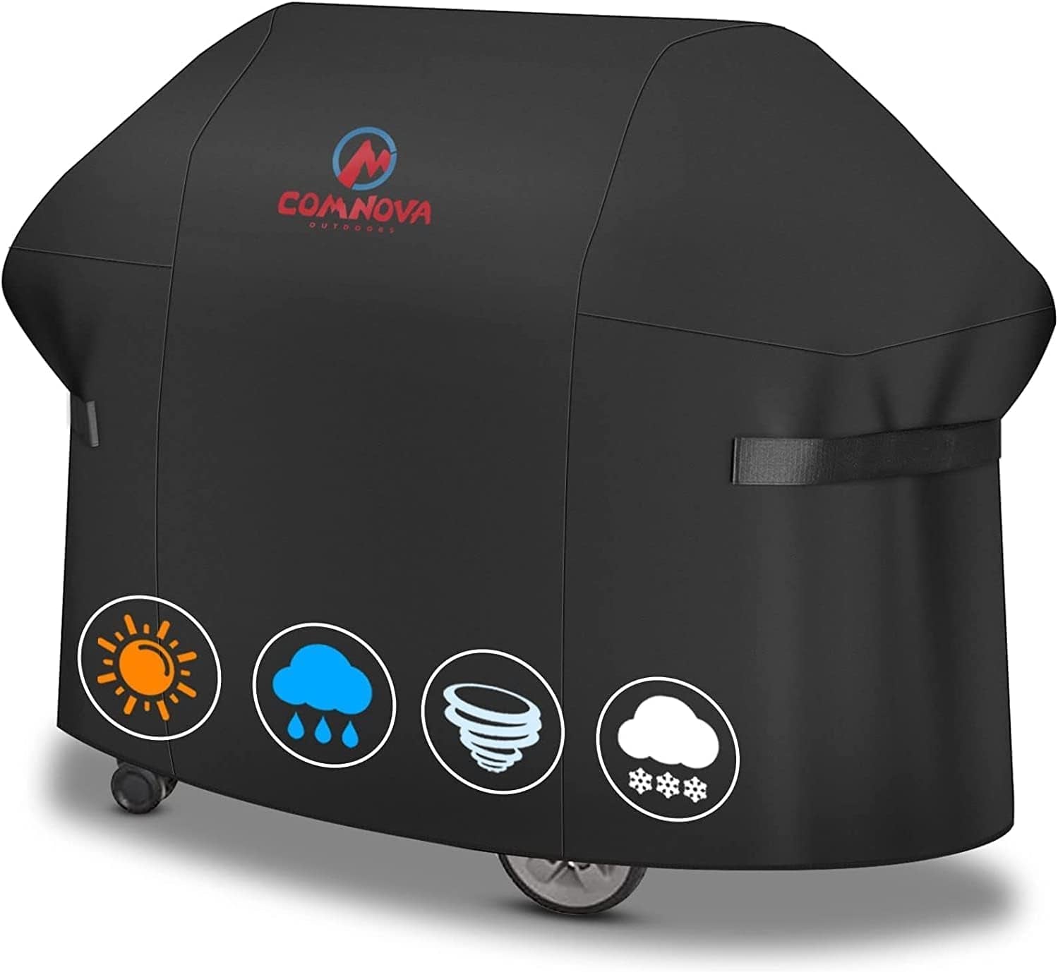 Comnova Grill Cover 82 Inch - 600D BBQ Cover for Outdoor Grill Heavy Duty and Waterproof. Large Barbecue Gas Grill Covers for Weber. Char-Broil. Nexgrill. Monument. Dyna-Glo. Brinkmann and More