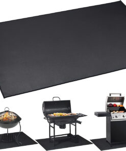 under Grill Mat 48 ×30 Inch for Outdoor Charcoal. Flat Top. Smokers. Gas Grills.Oil-Proof and Water-Proof BBQ Fireproof Mat Protects Deck Grass. Indoor Fireplace Mat