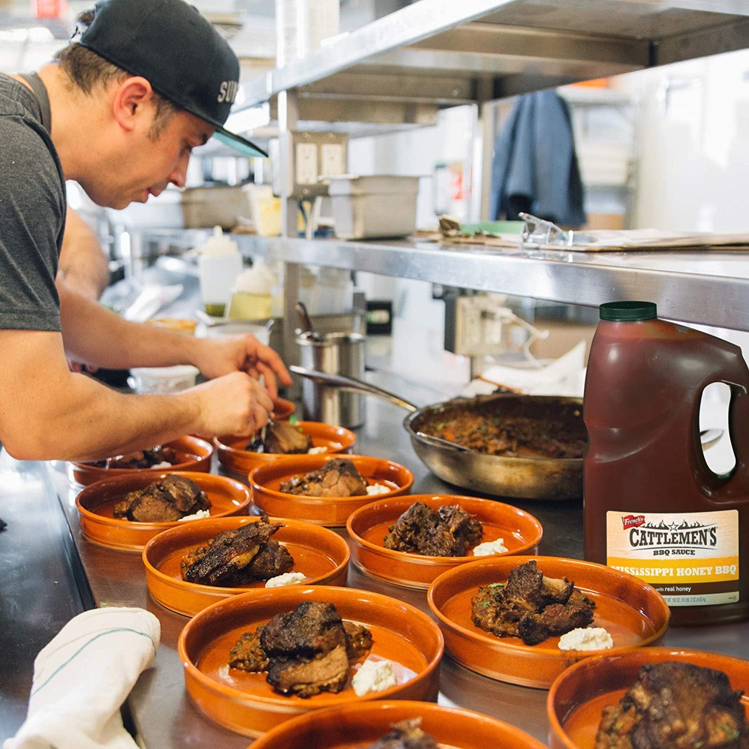 Cattlemen'S Mississippi Honey BBQ Sauce. 1 Gal - One Gallon Bulk Container of Mississippi Honey Barbecue Sauce Blend of Honey. Vinegar. Hickory and More for Dipping and Barbecue Recipes - Image 5