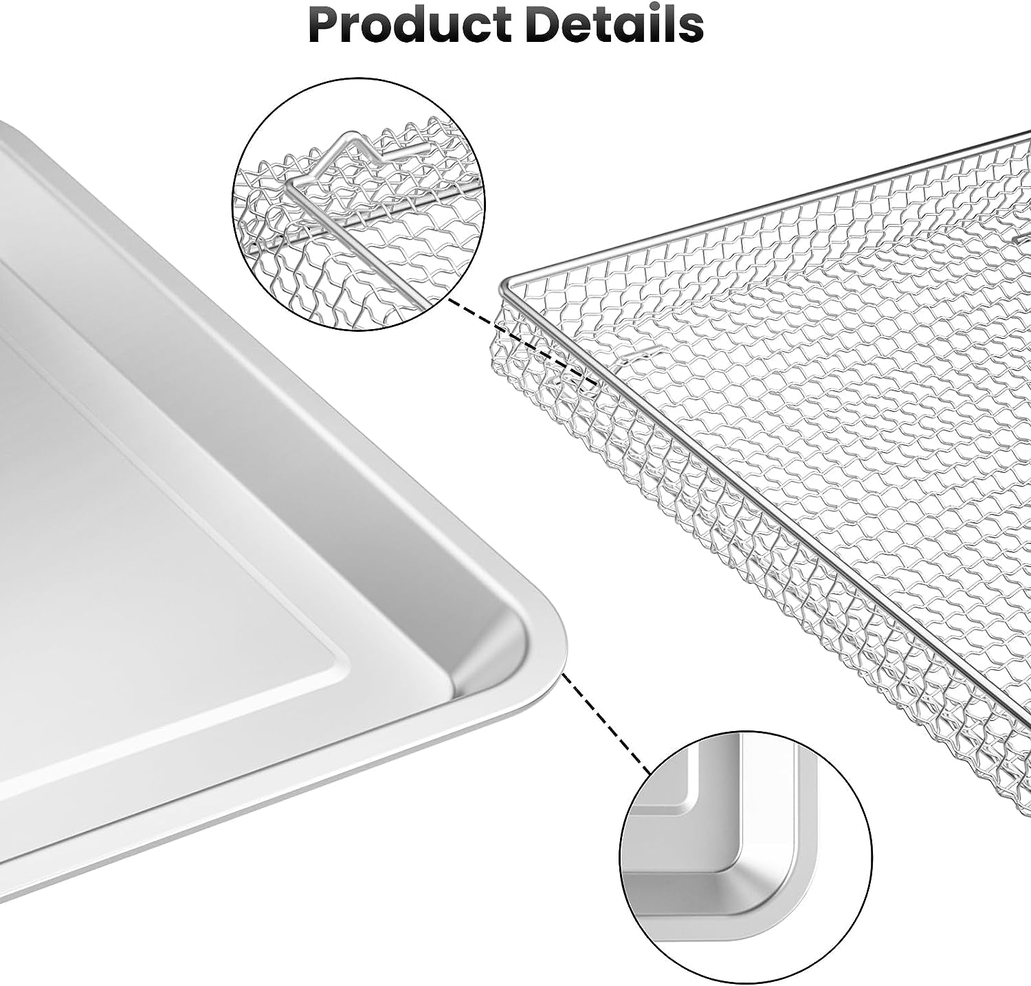 Stainless Steel Air Fryer Basket and Tray.Compatible with Cuisinart Airfryer TOA-060 and TOA-065 - Image 5