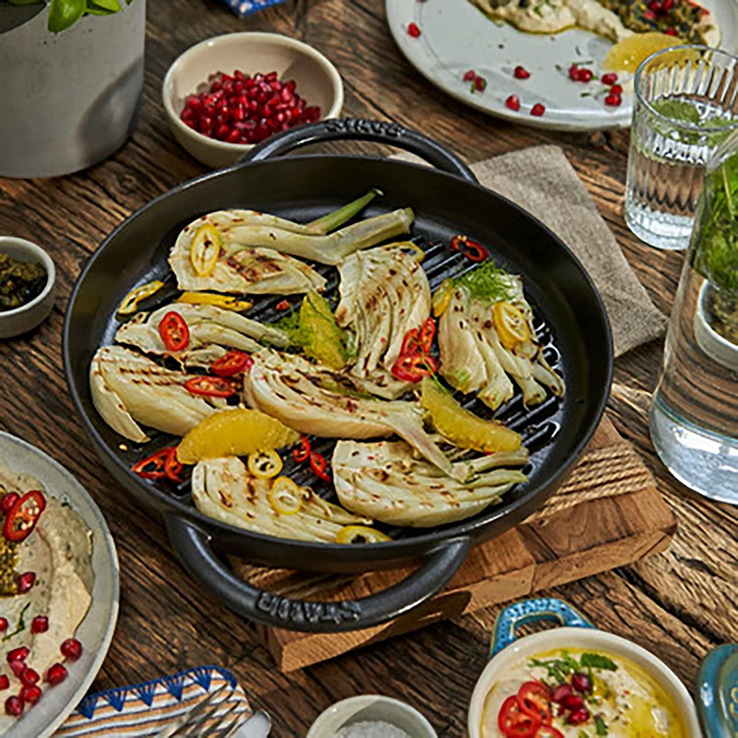 Cast Iron 10-Inch Pure Grill - Black Matte. Made in France - Image 6