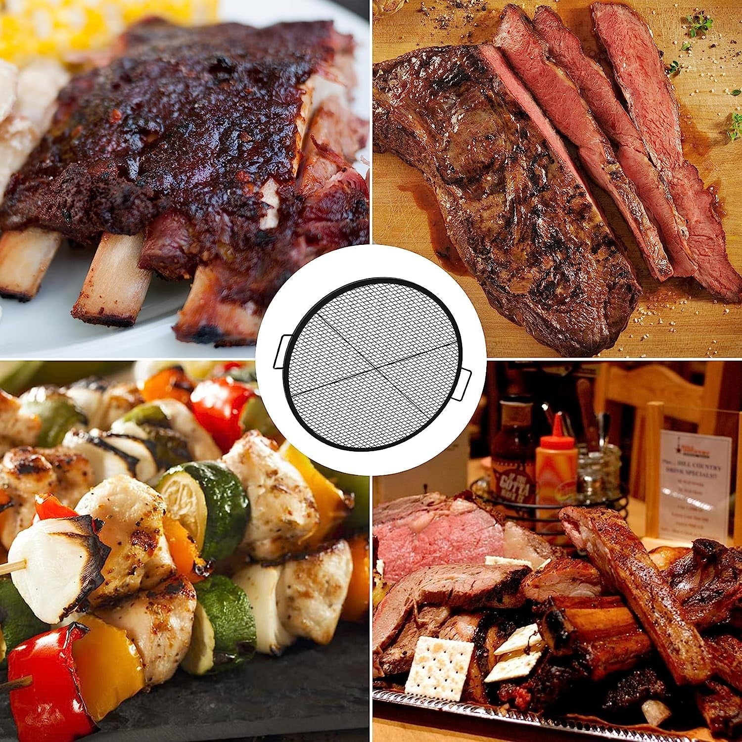 Onlyfire X-Marks Fire Pit Grill Cooking Grate. Outdoor Campfire BBQ Grill. round - 36 Inch - Image 6