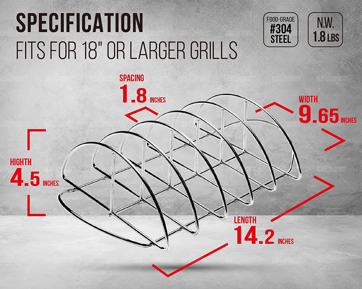 BBQ Rib Racks for Smoking. Classic Joe. BGE Grill Expander Rack Accessories - Optimizes Grilling Space. Standing Roast Rack Allows for More Even Cooking. Works with 18 or Larger Size Grill. Stainless - Image 2