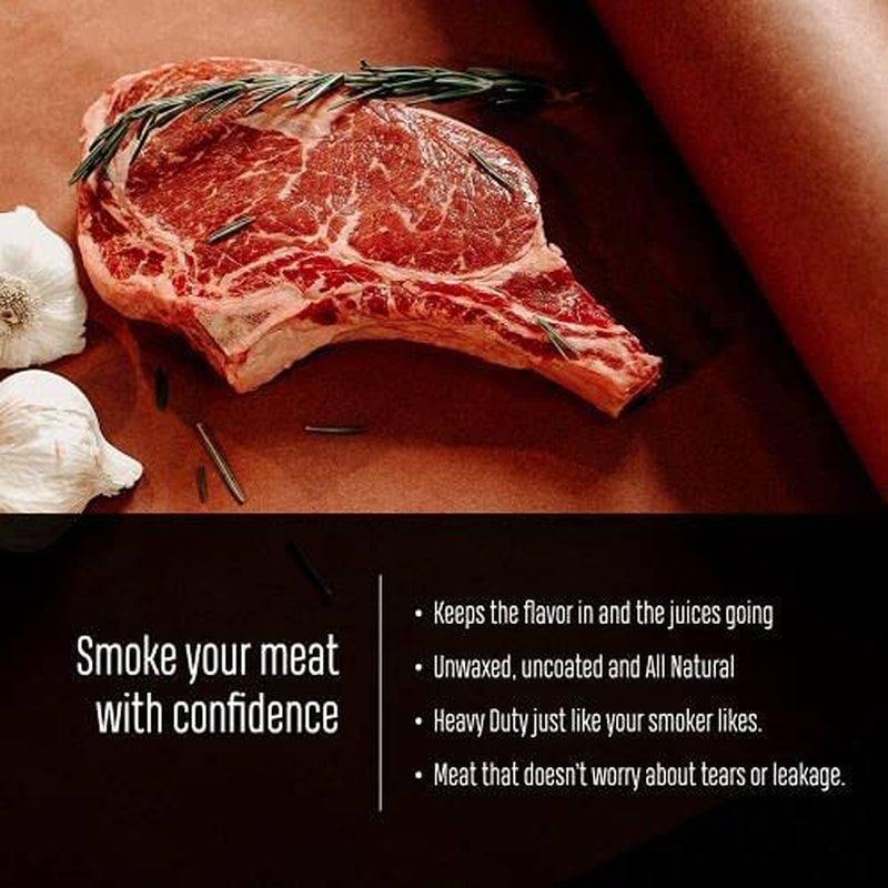 Pink Butcher Paper Roll with Dispenser Box - 17.25 Inch by 175 Foot Roll of Food Grade Peach BBQ Butcher Paper for Smoking Meat - Unbleached. Unwaxed and Uncoated Kraft Paper Roll - Made in the USA - Image 3