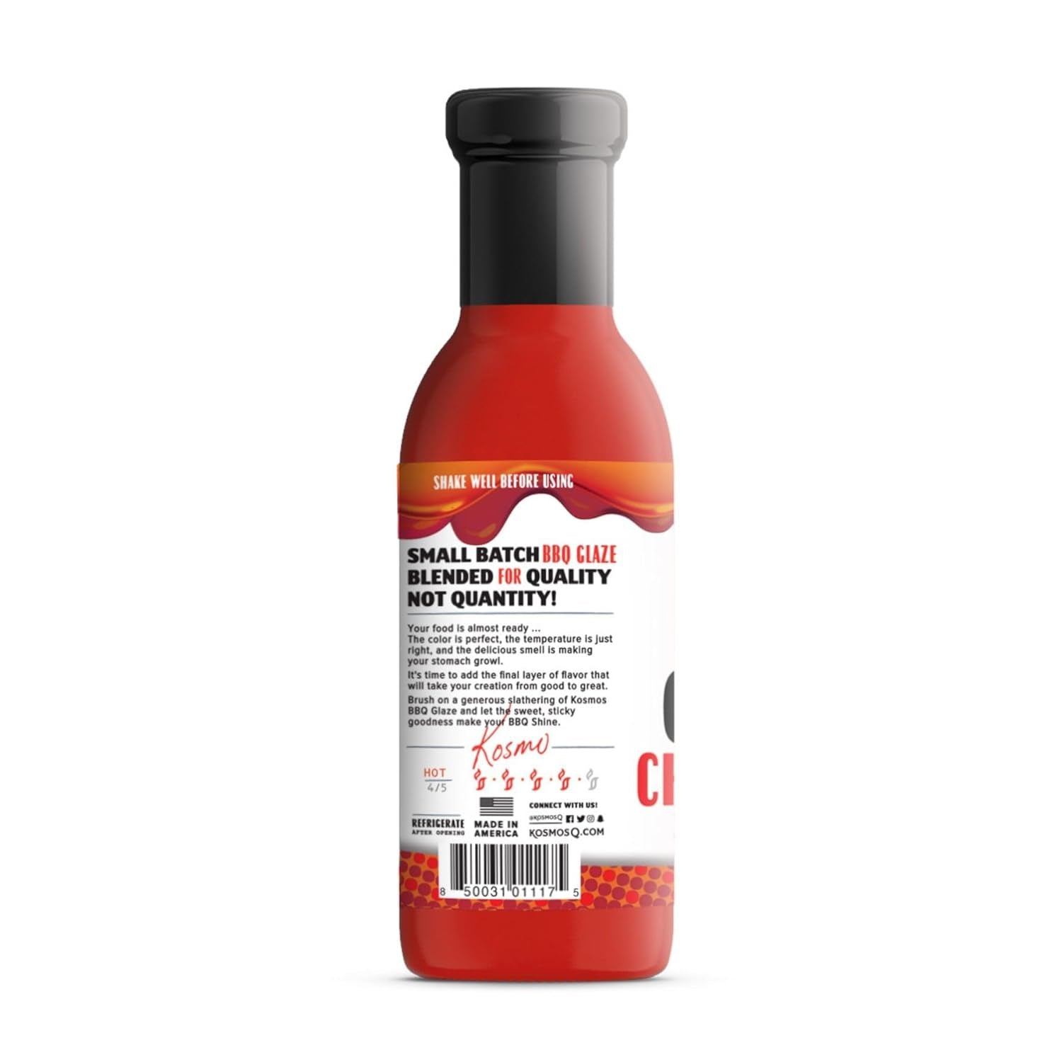 Kosmos Q Cherry Apple Habanero BBQ Glaze - 15.5 Oz Bottle for Sticky & Flavorful Barbecue - Thick BBQ Glaze for Competition Ready Mouth-Watering Meat (Cherry Apple Habanero) - Image 3