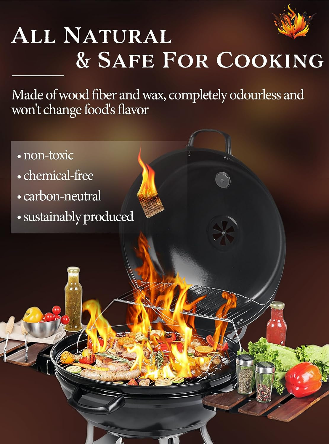 Nvkrvks Fire Starter Squares 192. Natural & Odourless Firestarters Cubes for Campfire. Fireplace. Chimney and Barbecue. Water Resistant. Easy to Ignite. Safe Camping Accessories - Image 5