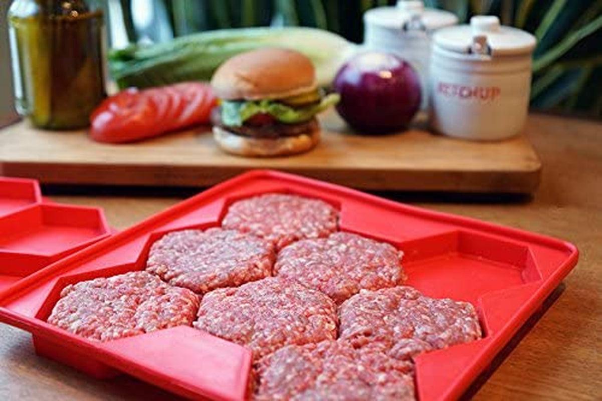 Burger Master Innovative 8-In-1 Burger Press & Freezer Container Makes 8 Quarter-Pound Burgers 32 Oz.. Tasty Amazing Burgers. Easy-To-Clean & Dishwasher Safe - Image 4