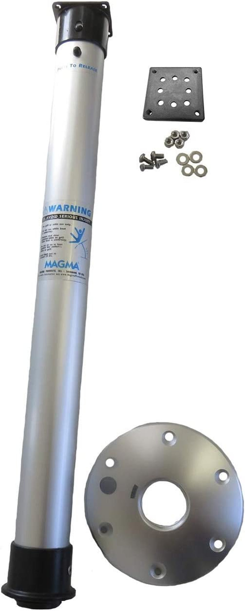 Products. Double Locking Stowable Pedestal Mount. T10-185. Silver. One Size - Image 6