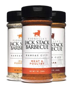 Jack Stack Barbecue Dry Rub Seasoning Variety Pack - All Purpose. Steak. Poultry & Meat Seasonings - Kansas City Spice 3 Pack - for Chicken. Steak. Ribs. Vegetables. Seafood. and More (7Oz Each)