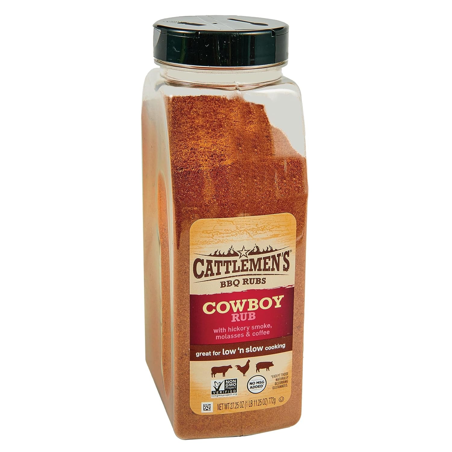 Cattlemen'S Cowboy Rub. 27.25 Oz - One 27.25 Ounce Container of Cowboy BBQ Rub with Hickory Smoke. Molasses and Coffee Flavor. Perfect for Brisket. Chicken or Beef - Image 9