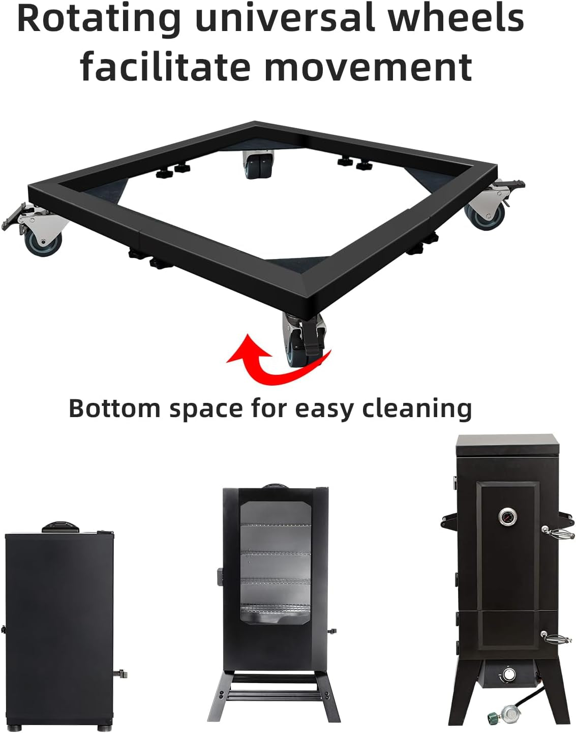 Heavy Duty All Steel Smoker Stand .Electric Smoker&Vertical Electric Smoker&Digital Electric Smoker Universal Mobile Stand Base - Image 6