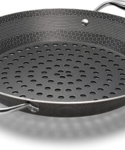 Hybrid Nonstick BBQ Grill Pan. Heat-Safe to 900º F. Dishwasher Safe