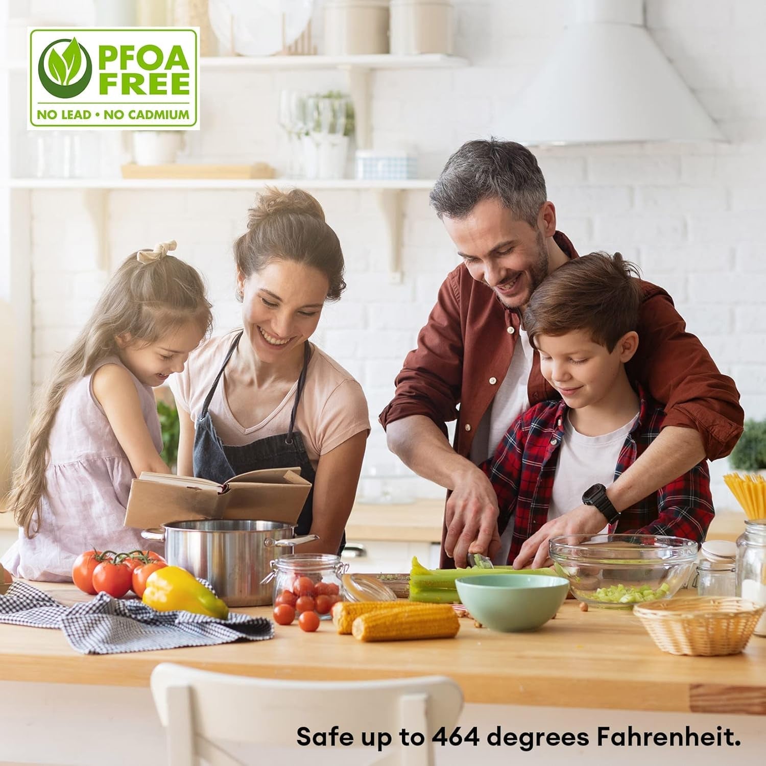 JEETEE Pots and Pans Set Nonstick 23Pcs. Healthy Kitchen Cookware Sets. Induction Cooking Set W/Gray Granite Stone Frying Pans. Saucepans. Sauté Pan. Griddle Pan & Crepe Pan (PFOA Free) - Image 5