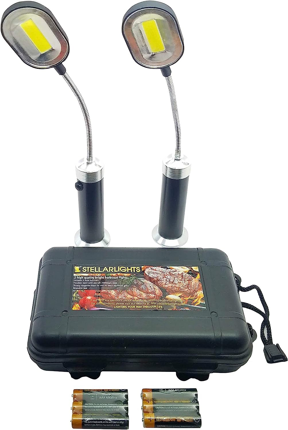 - Magnetic Barbecue BBQ Light Set for Grilling - 6 Alkaline AAA Batteries Included - Works on All Grills with an Exception to Stainless Steel. - Image 2