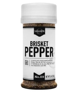 Lillie'S Q - Brisket Pepper BBQ Rub. Cracked Pepper BBQ Rub. Traditional Texas-Style Brisket Barbeque Rub. Large Pepper Grind Size. Perfect Barbeque Seasoning for Brisket. Beef. & Lamb (3.6 Oz)
