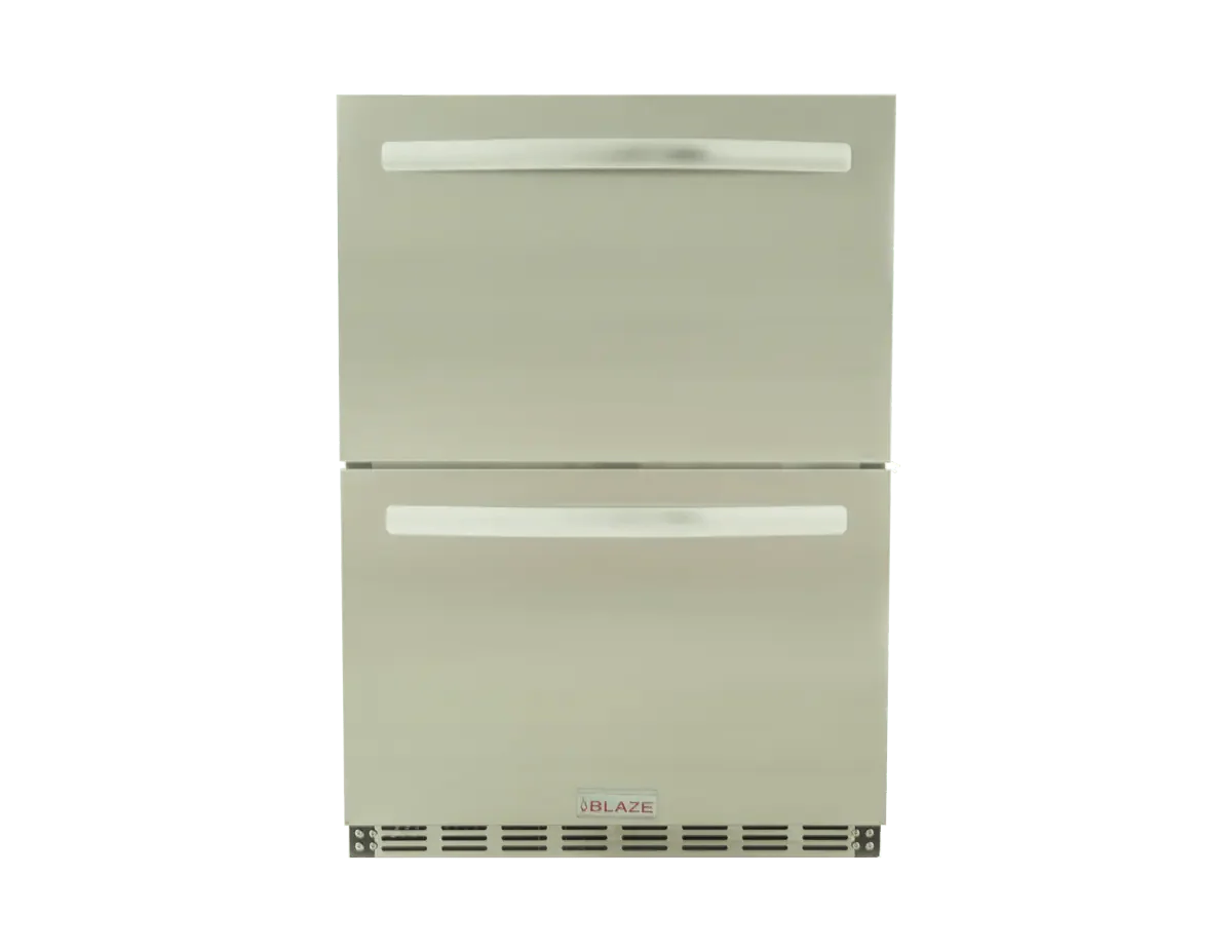 Blaze 24 Outdoor-Rated Double Drawer Refrigerator. 5.1 cu. ft. BLZ-SSRF-DBDR5.1