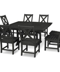 Polywood: Braxton 9-Piece Nautical Trestle Dining Set