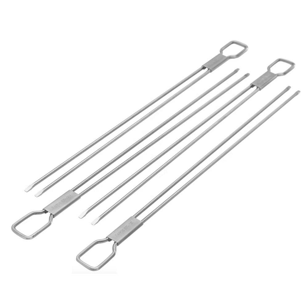 Broil King Stainless Steel Dual Prong Skewers. Set of 4