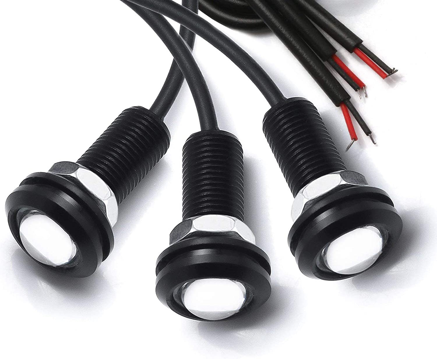 Xotic Tech 3Pcs LED Front Grille Marker Lights W/Projector Lens Assembly Compatible with Cars. Pickups. Trucks. SUV. Trailer. 3000K Amber - Image 5