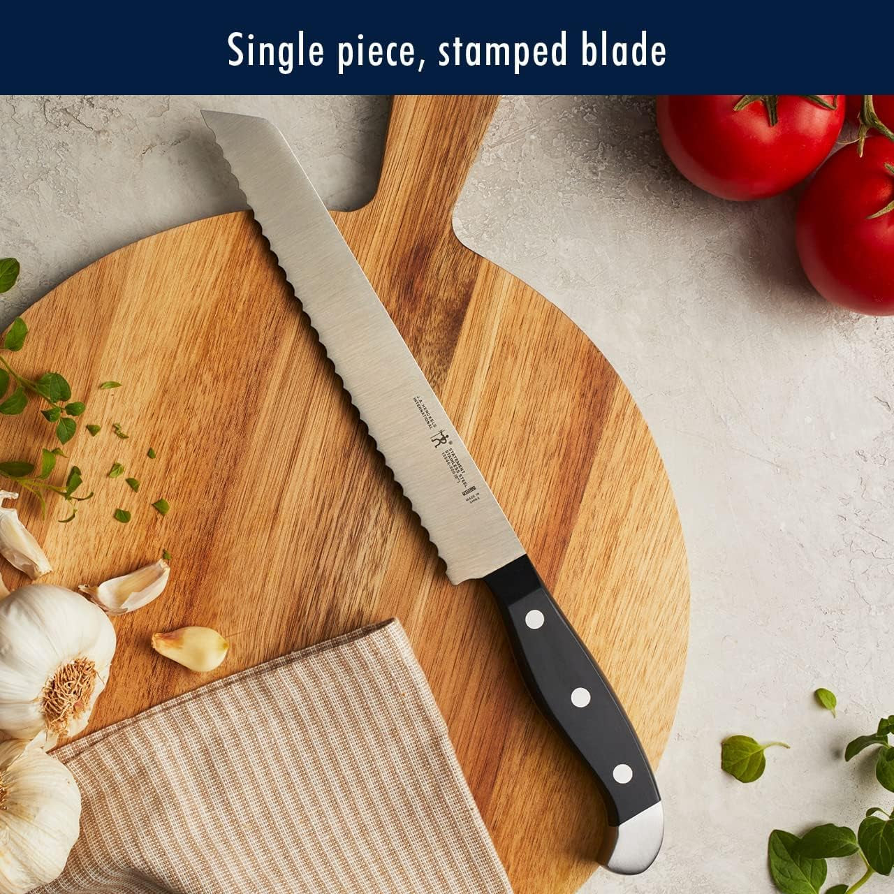 HENCKELS Premium Quality 15-Piece Knife Set with Block. Razor-Sharp. German Engineered Knife Informed by over 100 Years of Masterful Knife Making. Lightweight and Strong. Dishwasher Safe - Image 4