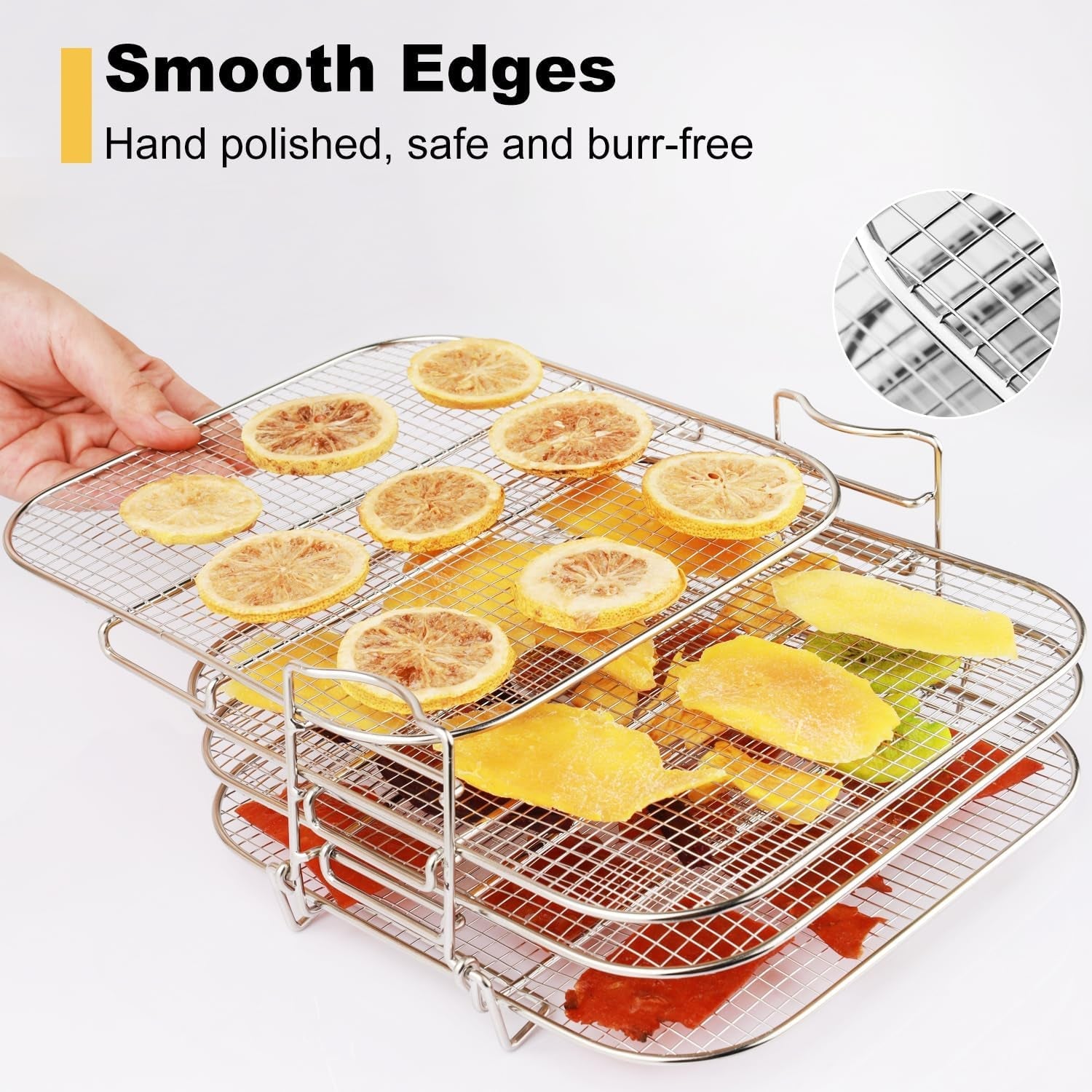 Dehydrator Rack Stainless Steel Stand Accessories Compatible with Instant Vortex plus 6 Quart Air Fryer. Ninja Foodie Grill. Chefman 8 Quart Air Fryer. 4 Layers - Image 5