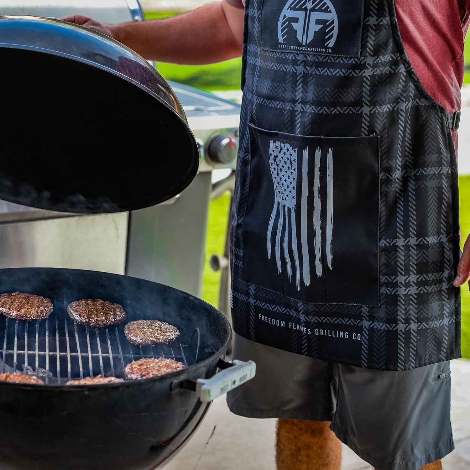 BBQ Grill Apron | Made in the USA | Kitchen Apron with Pockets | Grilling Accessory for Barbecue & Meat Smoker - Image 9