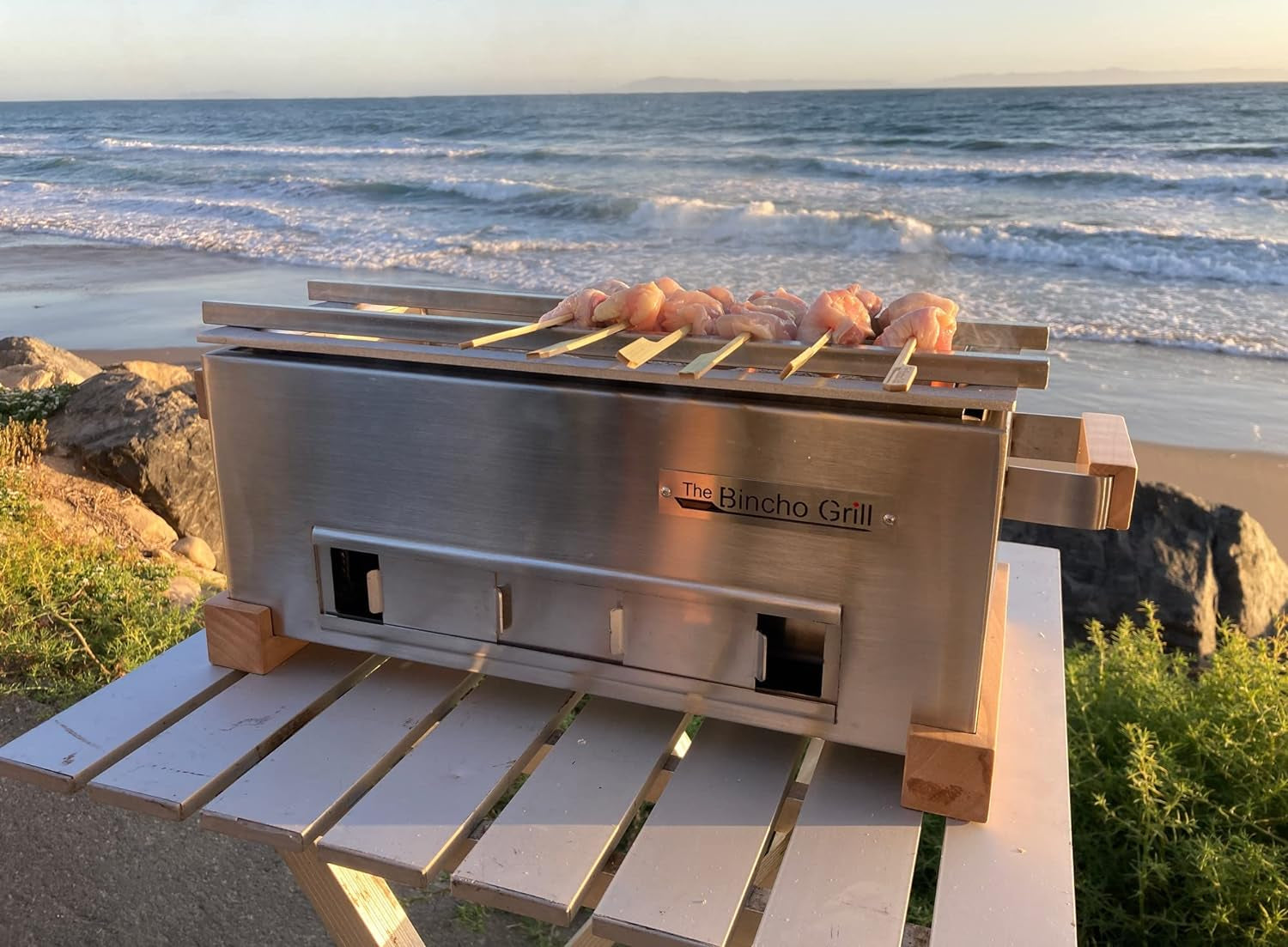 MG-168 Yakitori Tabletop Charcoal Griller-Mini Japanese Style Hibachi - Image 8