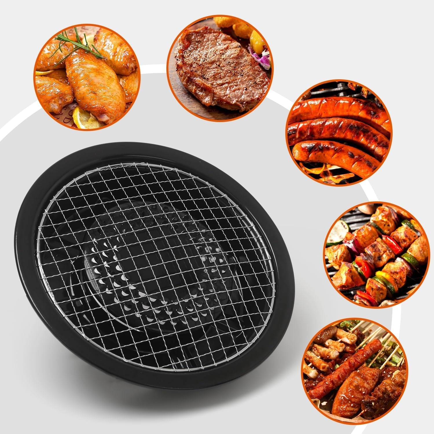 Korean Cookware Aburi Stove Top Grill Pan. Black. Korean BBQ Grill Plate Complete with a Built-In Water Pan Free 304 Stainless Steel Barbecue Tongs (Japan Import) - Image 4