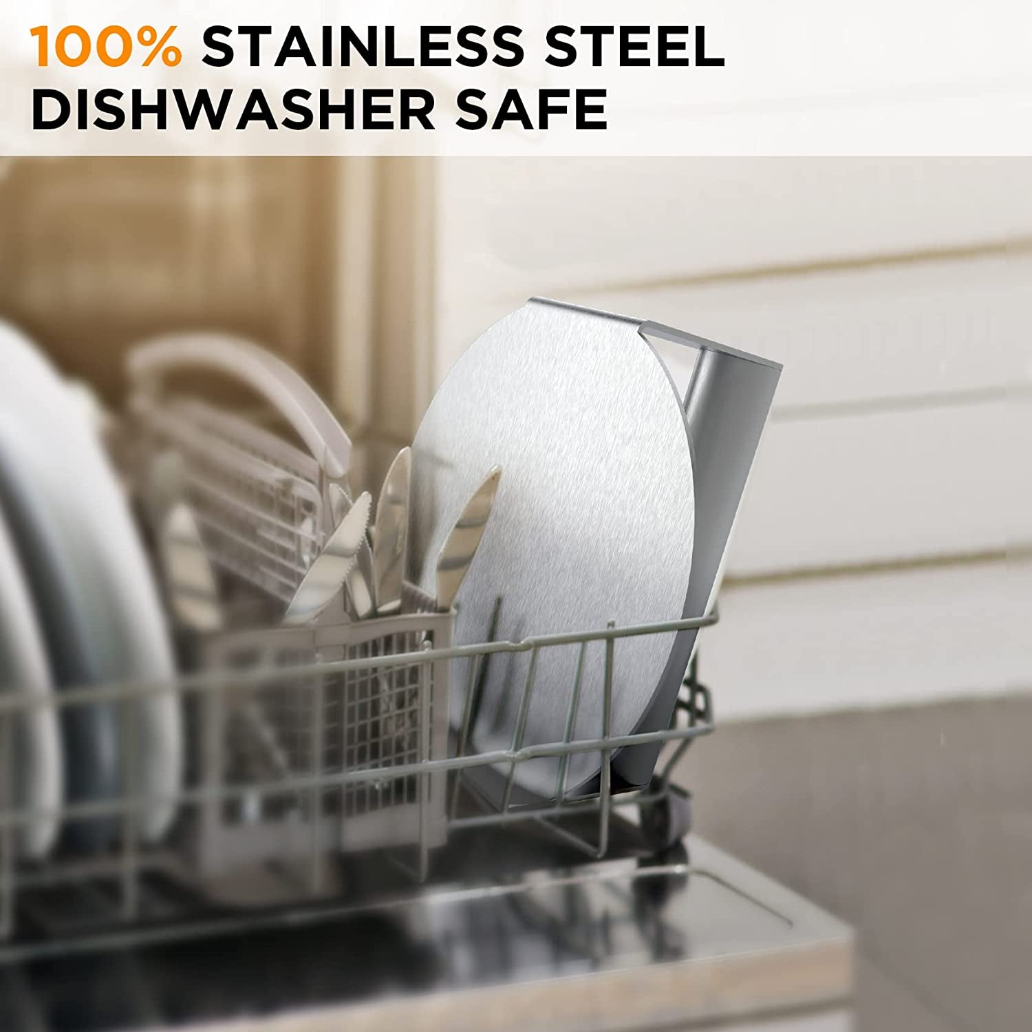 Stainless Steel Burger Press. 5.5 Inch round Smasher. Non-Stick Smooth Hamburger Press Flat Bottom without Ridges. Bacon Grill Perfect for Top Griddle Cooking - Image 6