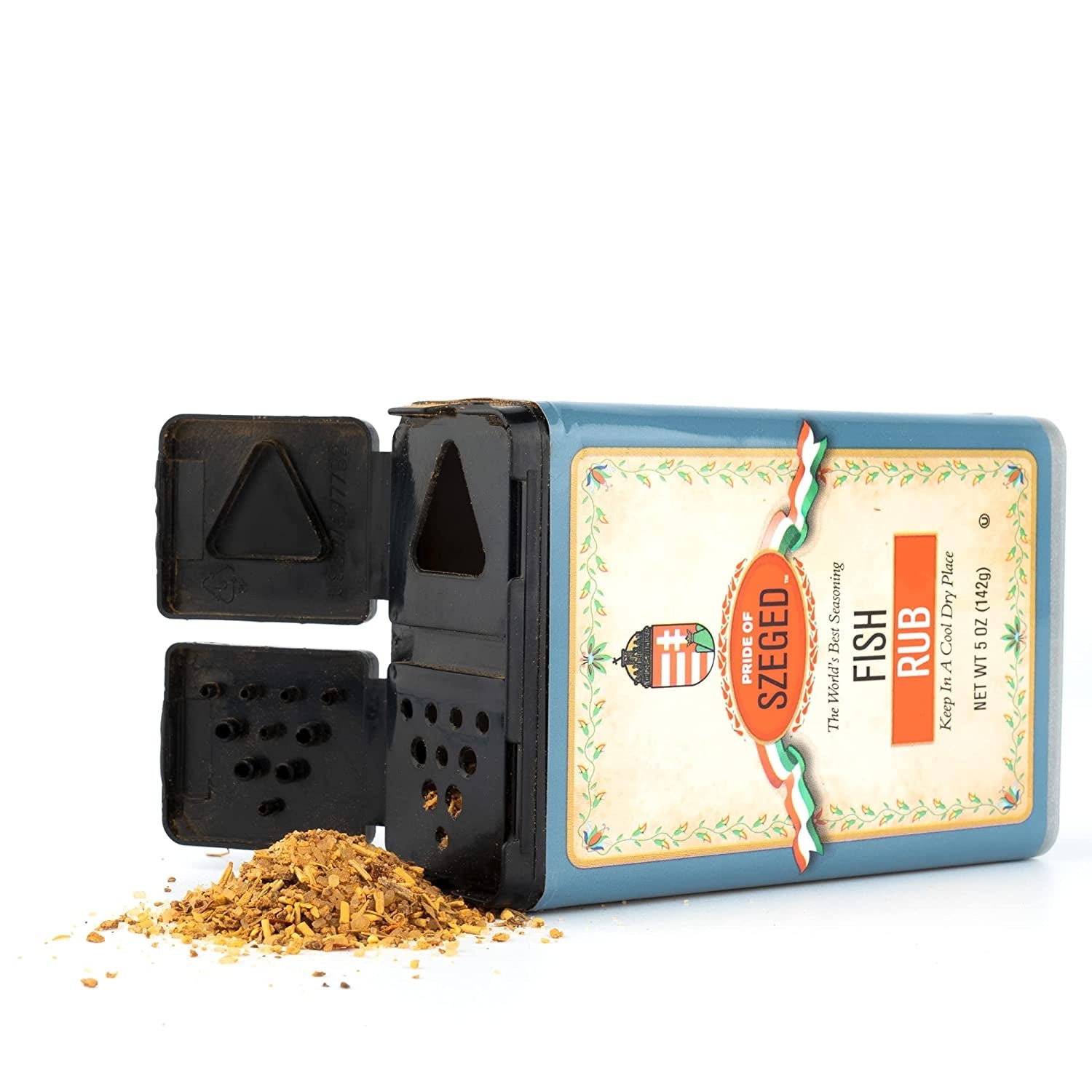 Pride of Szeged Fish Rub. Seafood Herb Seasoning Spice Mix. 5Oz. Tin (142G). 1-Count - Image 3