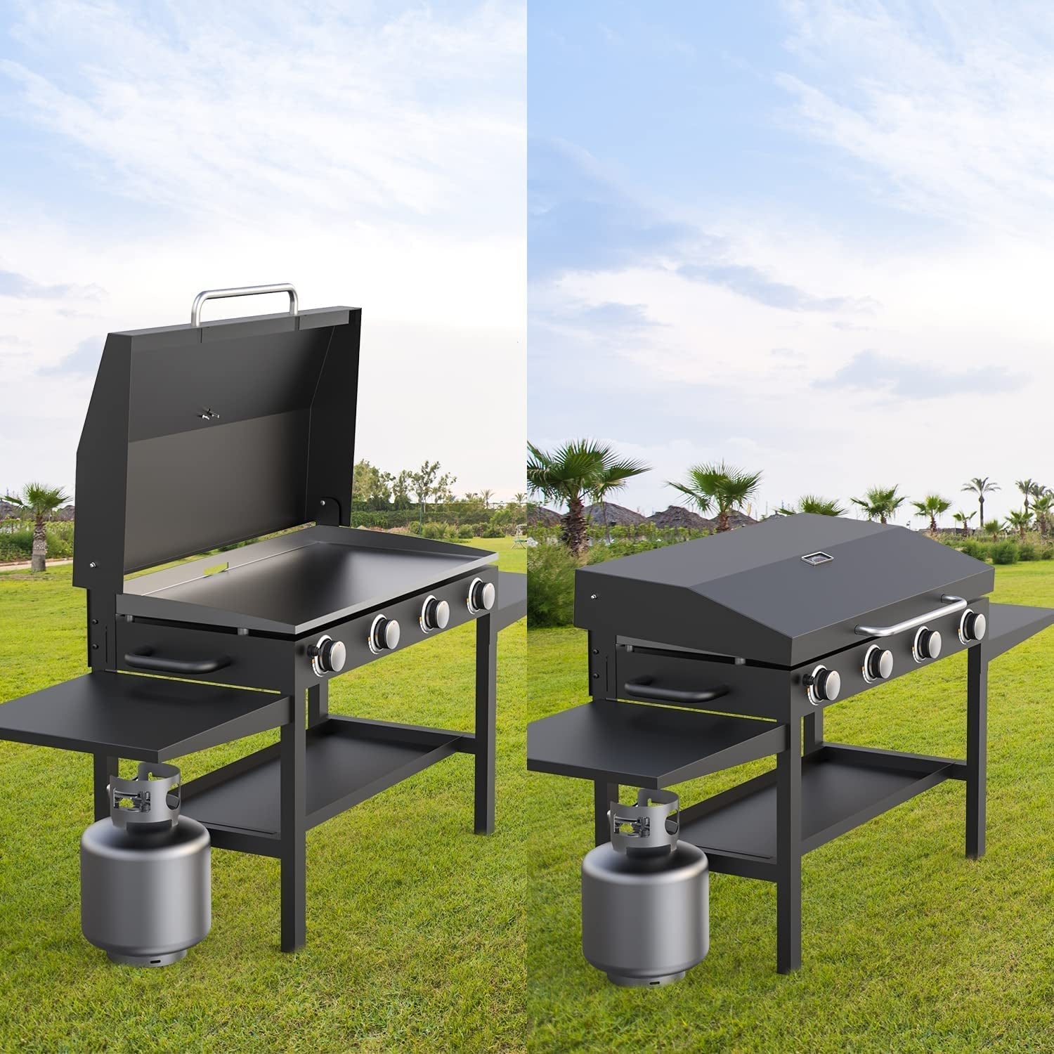 Hinged Lid for Blackstone Griddle 36 Inch. Hard Cover Lid for Blackstone. Blackstone Griddle 36 Inch Accessories - Image 5