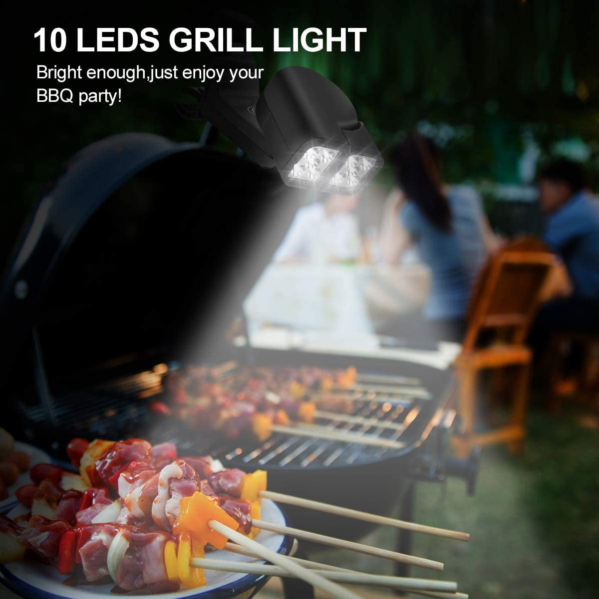 Barbecue Grill Light.Touch Switch with 10 Super Bright LED Lights. Which Can Be Rotated at Multiple Angles.Waterproof & Heat Resistant for Gas/Charcoal/Electric Grill Working/Reading/Camping/Bbq Pit - Image 4