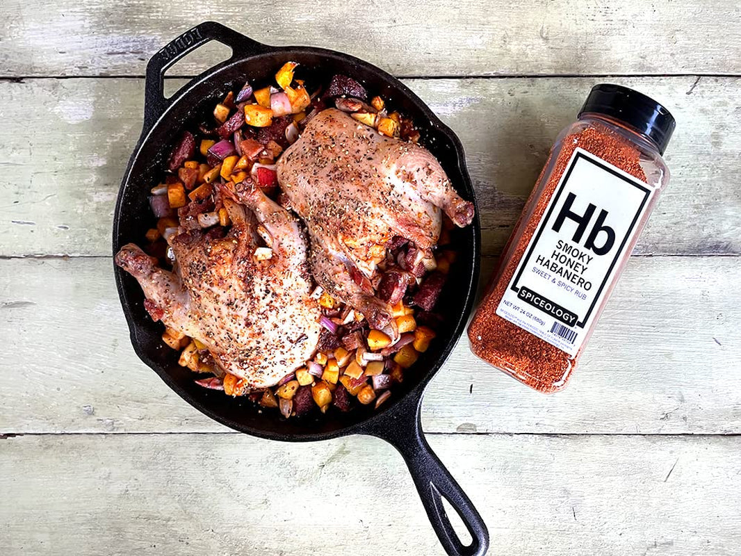 Spiceology - Smoky Honey Habanero - Sweet & Spicy BBQ Rub - Barbeque Rubs. Spice Blends and Seasonings for Smoking or Grilling - Use On: Chicken. Wings. Pork. Steak. Nuts. Butter. Bacon. or Burgers - 24 Oz - Image 6