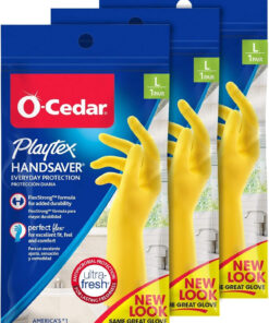Handsaver Rubber Gloves for Kitchen and Household Cleaning (3 Pairs)