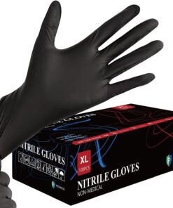 Nitrile Gloves. 4Mil-100 Count. Gloves Disposable Latex Free. Disposable Gloves for Household. Food Safe