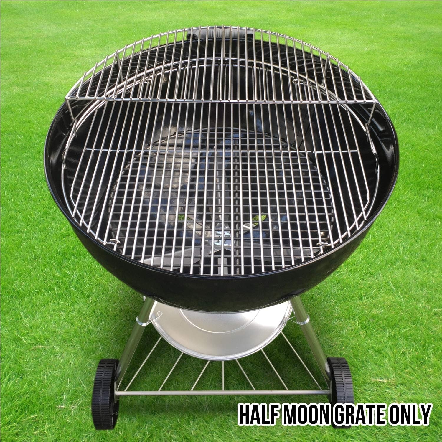 The Original 'Upper Deck' Stainless Steel Grilling Warming Smoking Rack Charcoal Grill Grate- for Use with 22 Inch Kettle Grills- Charcoal Grilling Accessories and Grill Tools Grill Rack - Image 4
