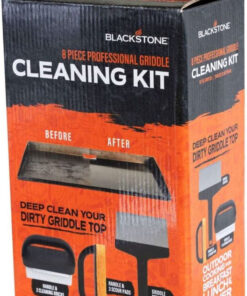 5060 Grill & Griddle Kit 8 Pieces Premium Flat Top Grill Accessories Cleaner Tool Set-1 Stainless Steel 6 Scraper. 3 Scouring Pads. 2 Cleaning Bricks. and 1 Handle. Black