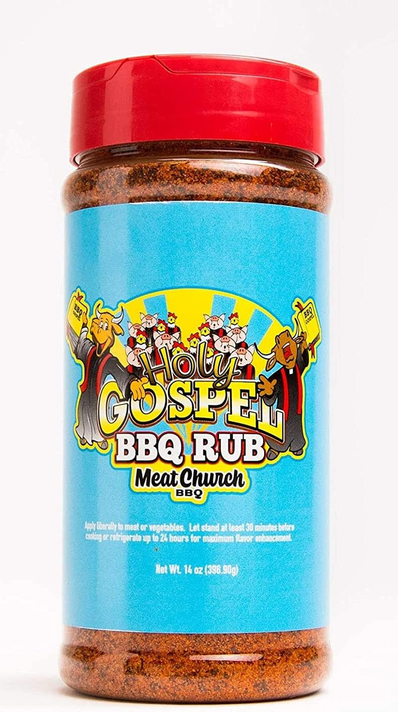 Meat Church BBQ Rub Combo: Holy Cow (12 Oz) and Holy Gospel (14 Oz) BBQ Rub and Seasoning for Meat and Vegetables. Gluten Free. One Bottle of Each - Image 3