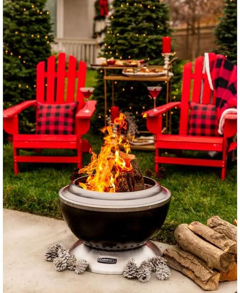 Cuisinart 24 Cleanburn Smokeless Fire Pit with Removable Base for Ash. Portable Outdoor Wood Burning Fireplace. Smoke Free Stainless Steel Outdoor Heater. Enhanced Airflow and Easy Cleanup - Image 14