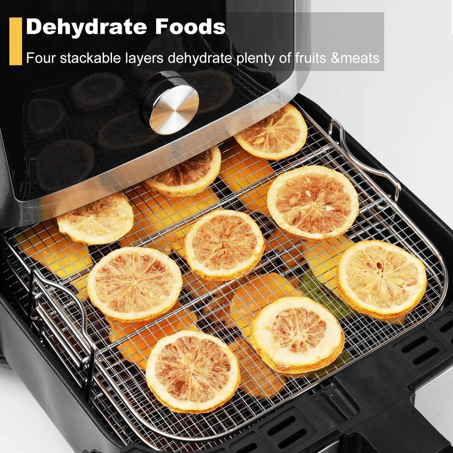 Dehydrator Rack Stainless Steel Stand Accessories Compatible with Instant Vortex plus 6 Quart Air Fryer. Ninja Foodie Grill. Chefman 8 Quart Air Fryer. 4 Layers - Image 3