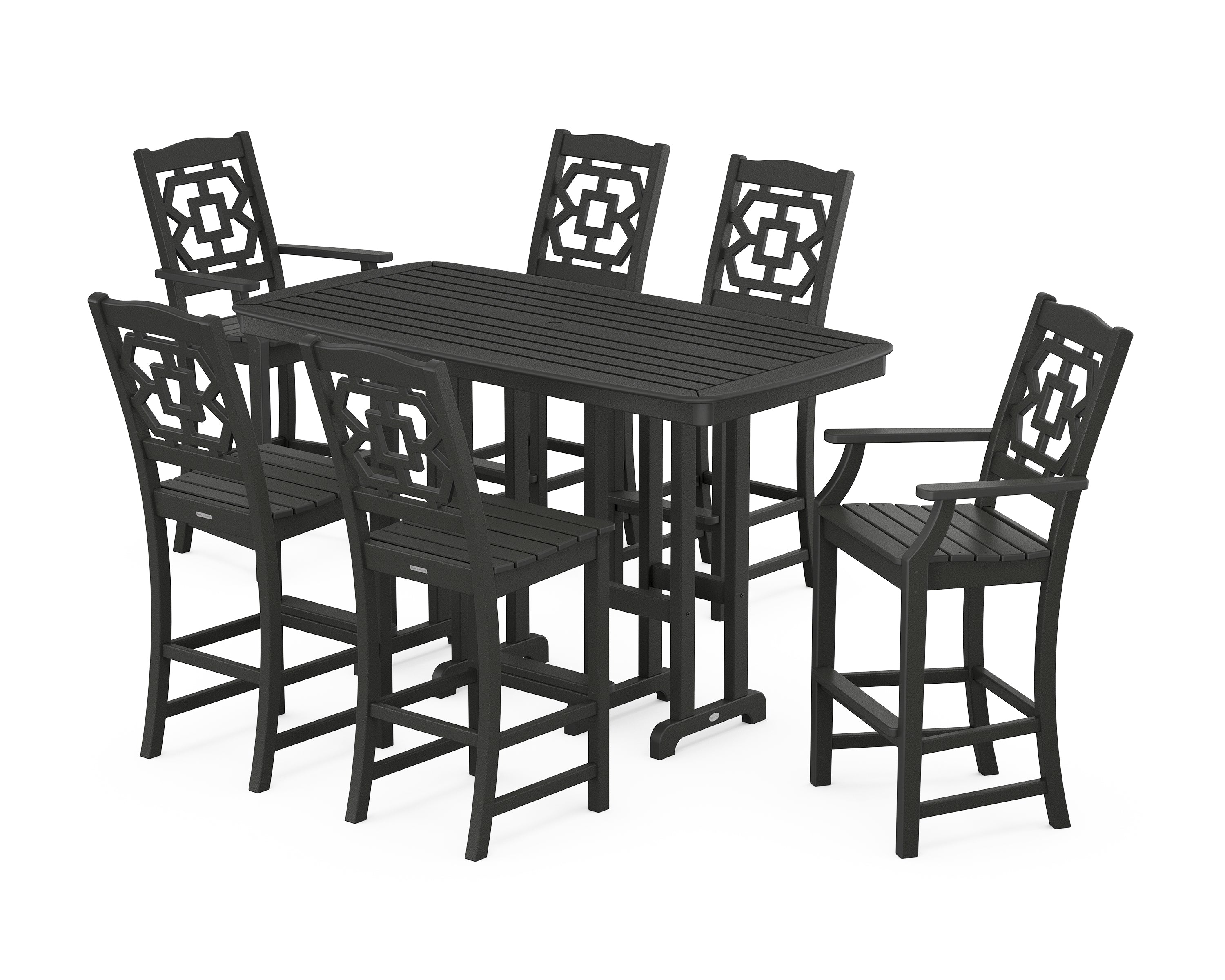 Polywood: Chinoiserie 7-Piece Bar Set - Image 8
