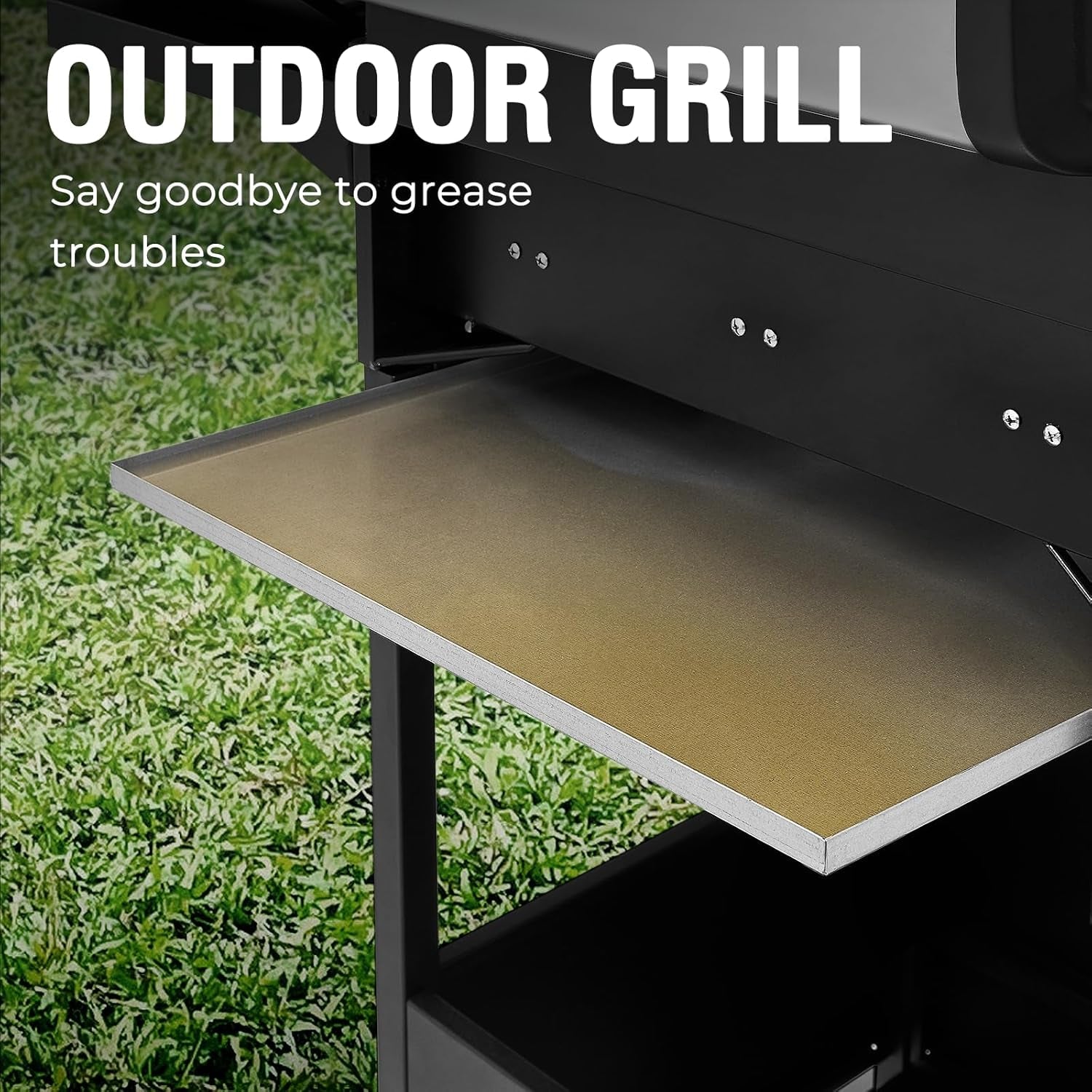 3 Burners Gas Grill with Side Burner. Propane Grill with Wheels and Storage. Outdoor Gas BBQ with Oil Tray and Thermometer for Patio and Party. 37000 BTU - Image 5